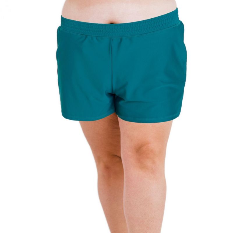 Plus Size Classic Fit Swim Shorts With Panty