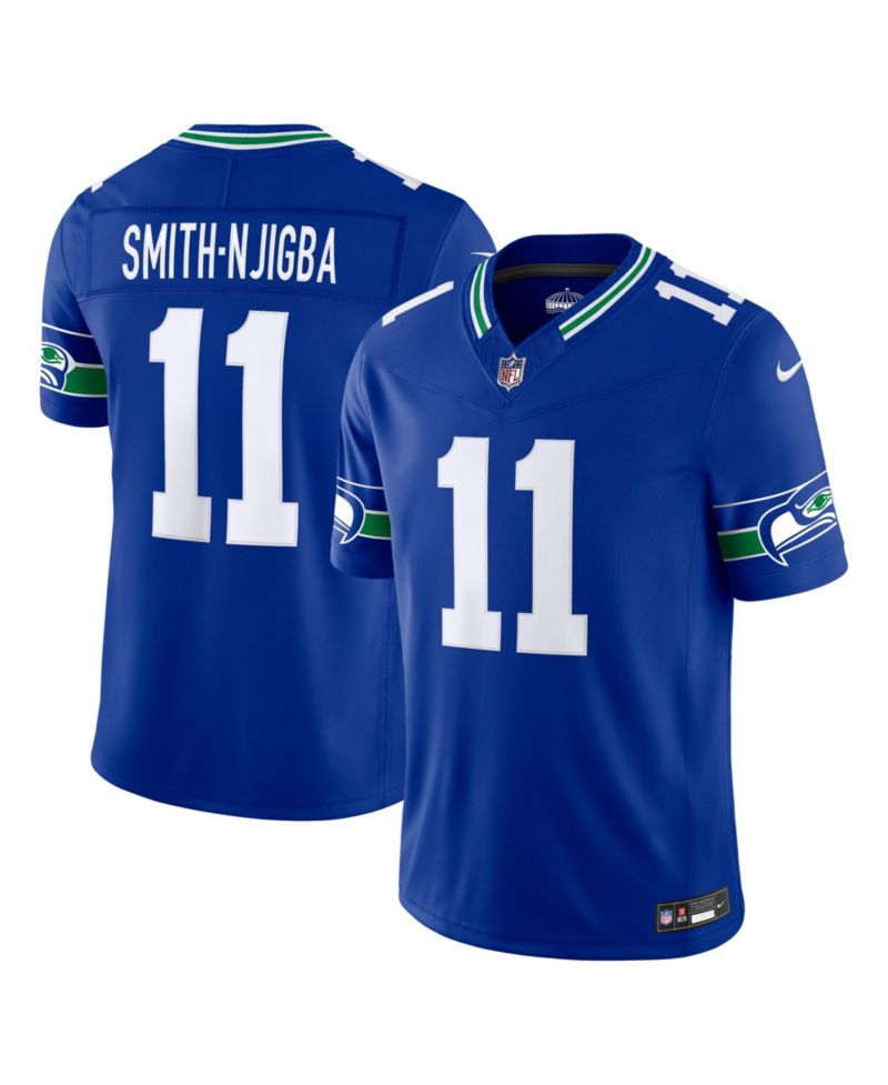Men's Jaxon Smith-Njigba Royal Seattle Seahawks Alternate Vapor F.U.S.E. Stitched Limited Jersey
