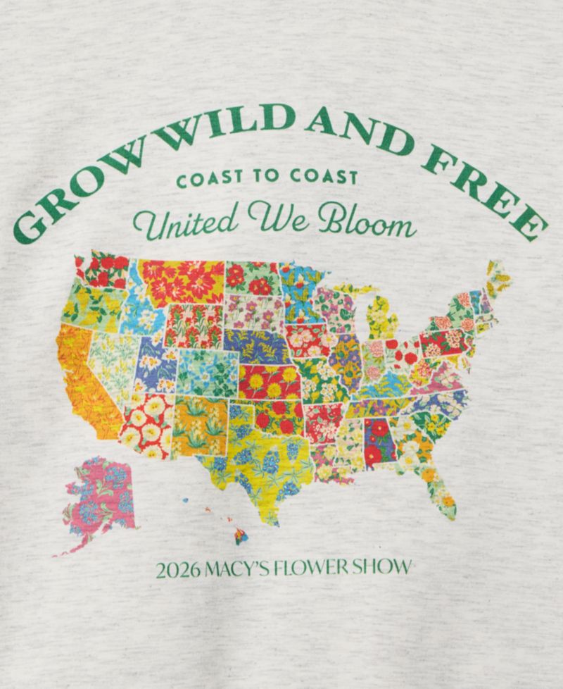 Flower Show Women's U.S. Flower Map Sweatshirt