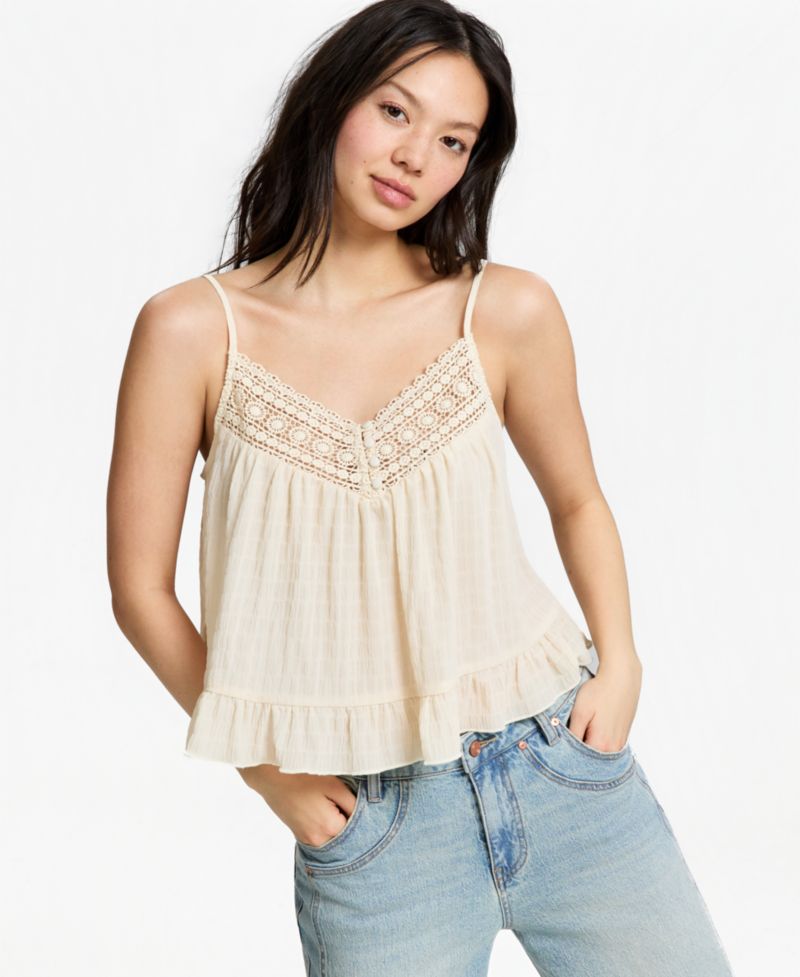Women's Crochet-Trim Tank Top