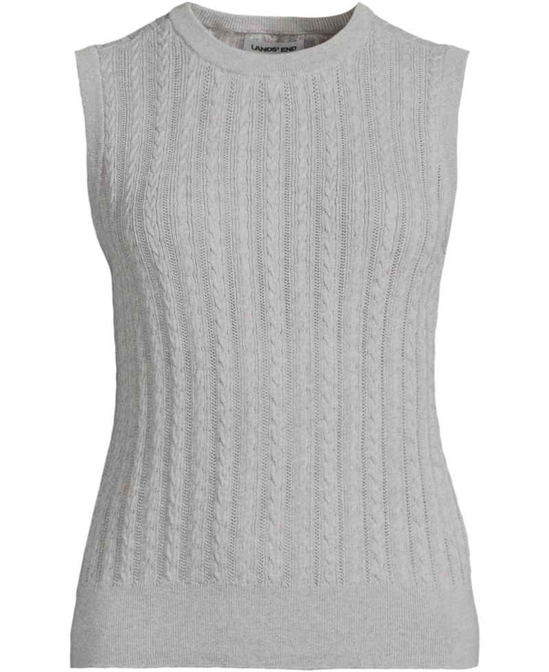 Women's Cotton Pointelle Shell Sweater