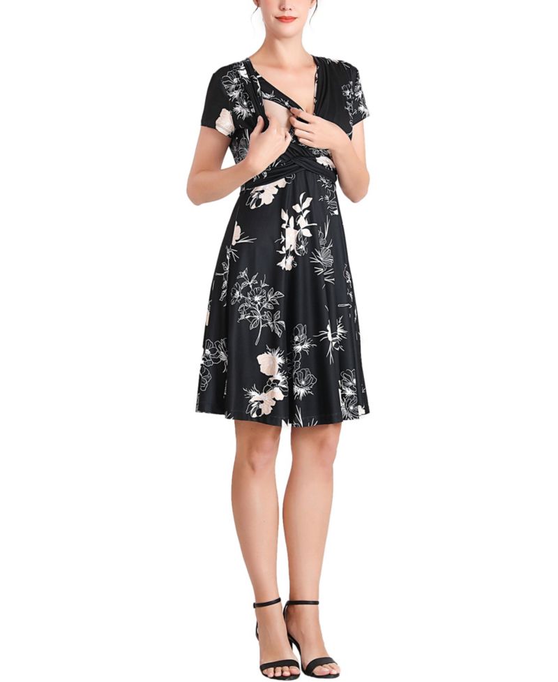 Women's Bess Faux Wrap Nursing Dress