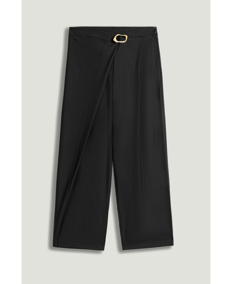 Women's Asymmetric Buckle Detail Pants