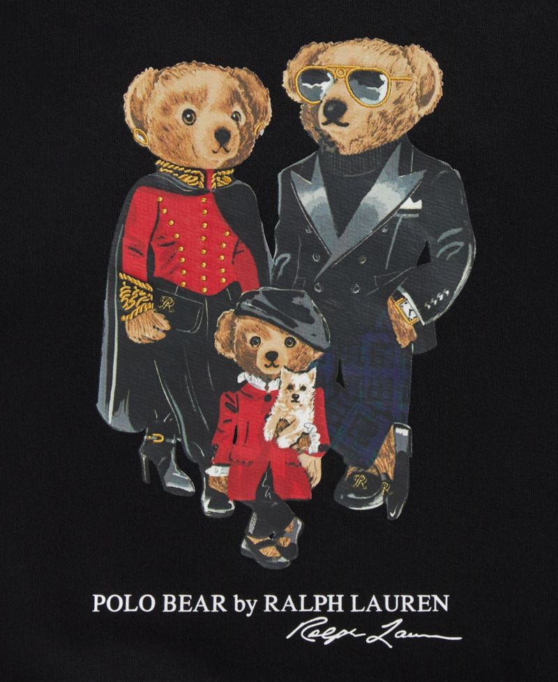 Girls' 7-16 Polo Bear Family Graphic Sweatshirt