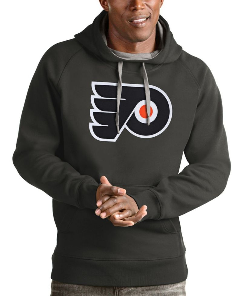 Men's Charcoal Philadelphia Flyers Logo Victory Pullover Hoodie