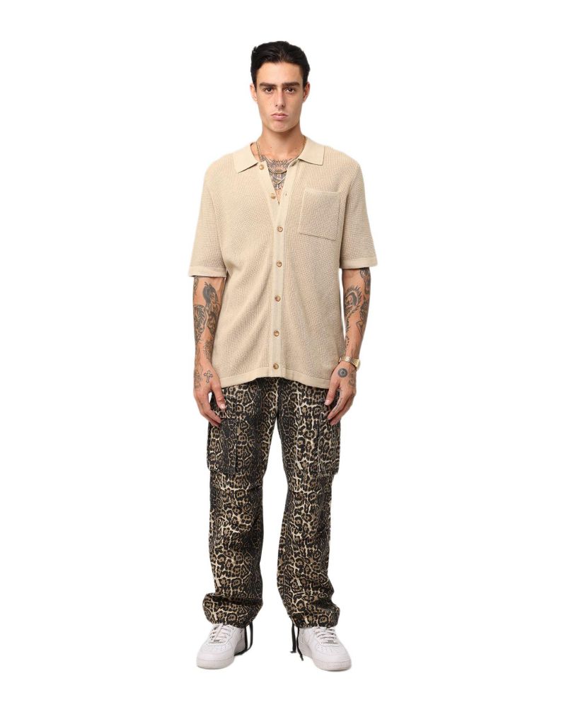 Men's Zyair Knit Rib Button Up Shirt