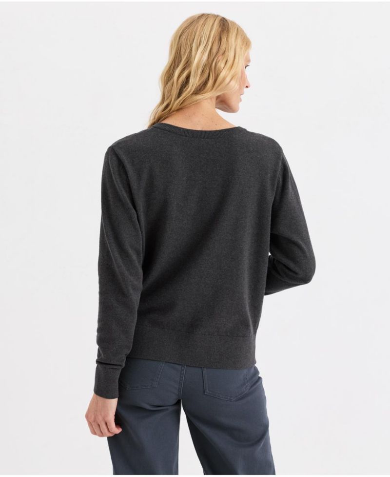 Women's Essential Long-Sleeve V-Neck Sweater
