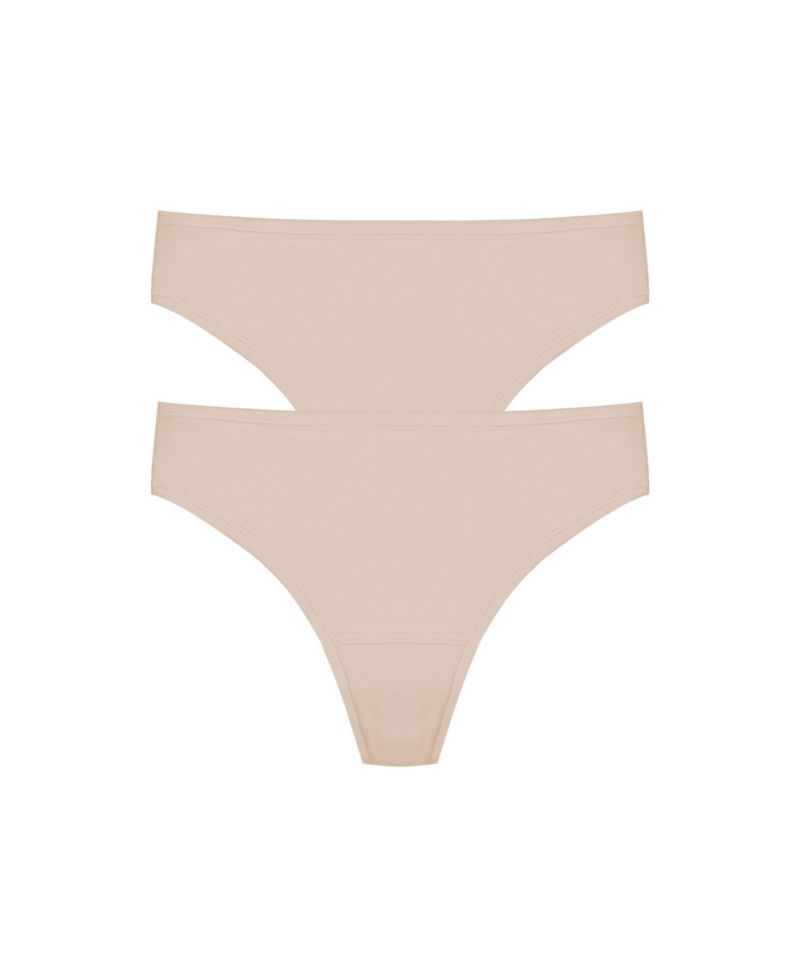 Women's Bliss Bare Cotton Thong 2-Pack
