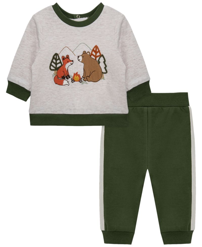 Baby Boy' Camp Friend's Active Crewneck Sweatshirt and Pants, 2-Piece Set