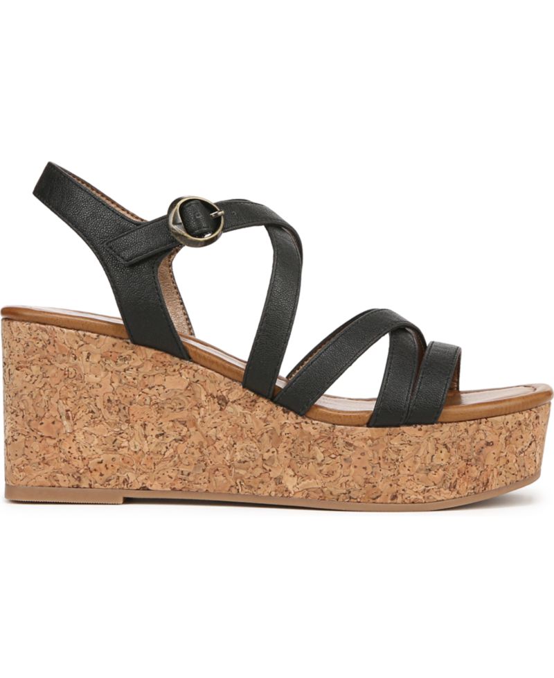 Women's Aurora Open Square Toe Strappy Wedge Sandals