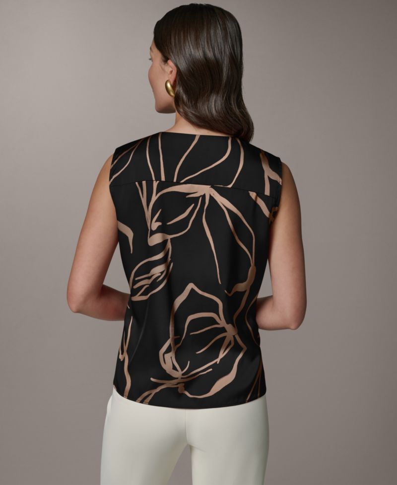 Women's Faux Wrap V-Neck Top