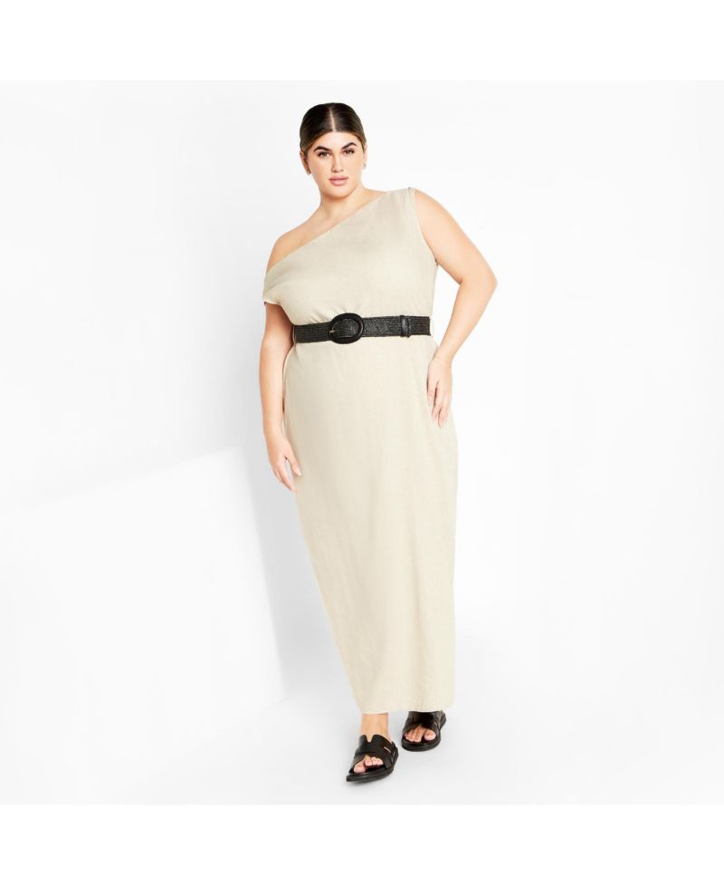 Plus Size Millie Linen Maxi Dress