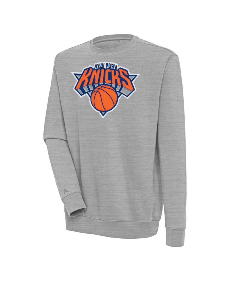 Men's Heather Gray New York Knicks Victory Pullover Sweatshirt