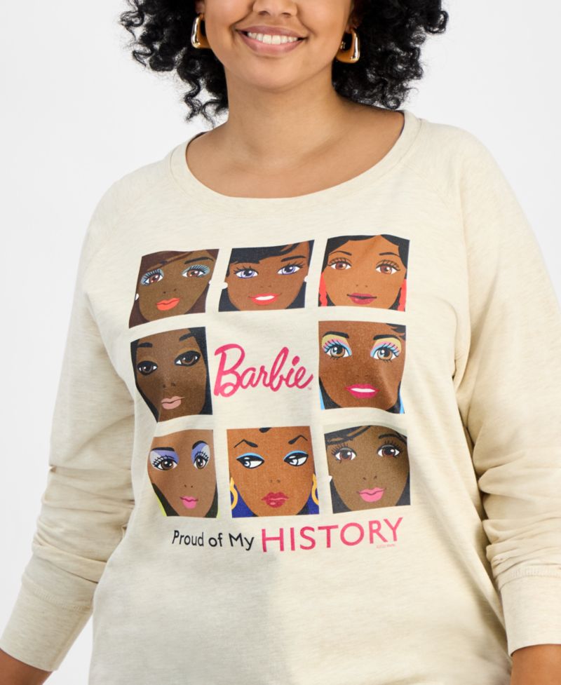 Trendy Plus Size Barbie Black History Month Graphic Top