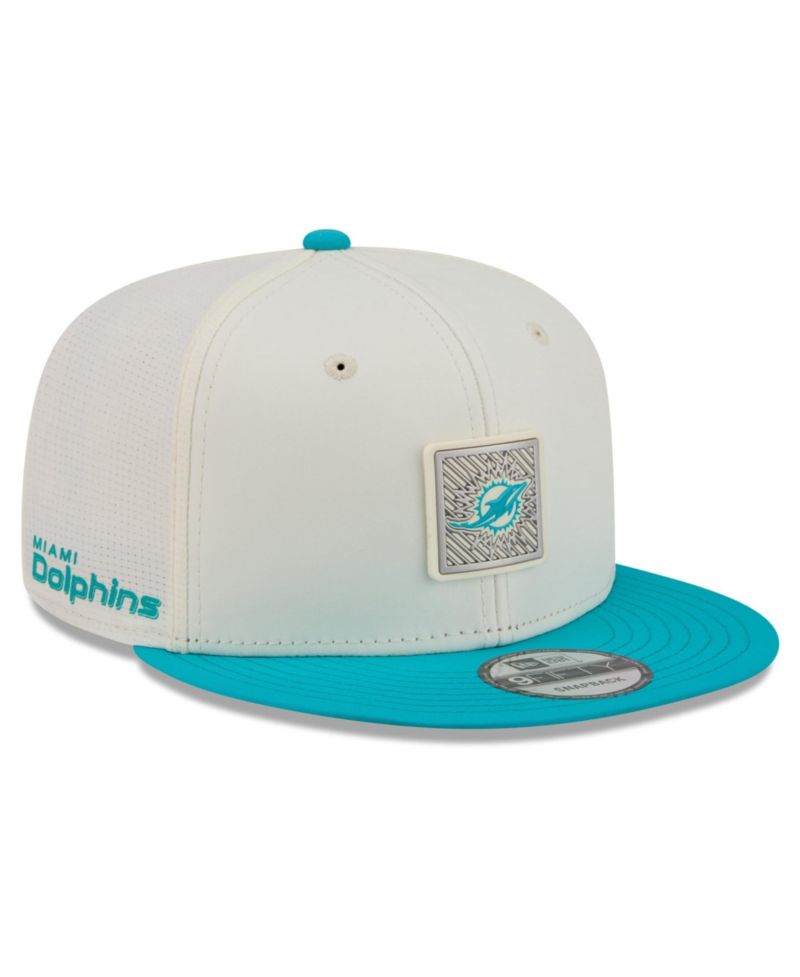 Men's Cream/Aqua Miami Dolphins 2026 NFL Training Camp 9FIFTY Snapback Hat