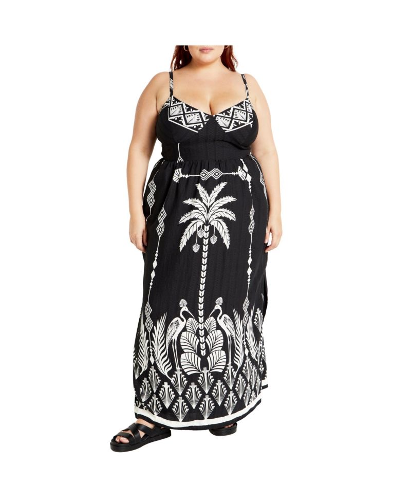 Women's Jez Border Print Maxi Dress