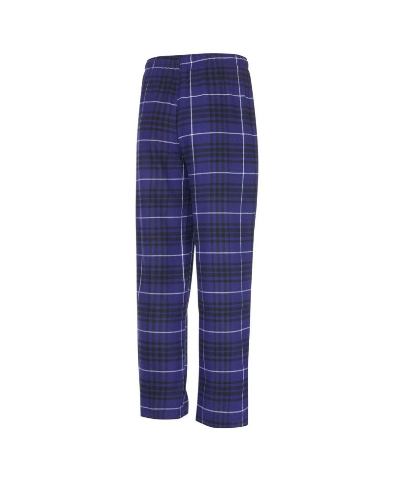 Men's 2-Piece Purple/Black Charlotte Hornets Vector Top and Flannel Pants Sleep Set
