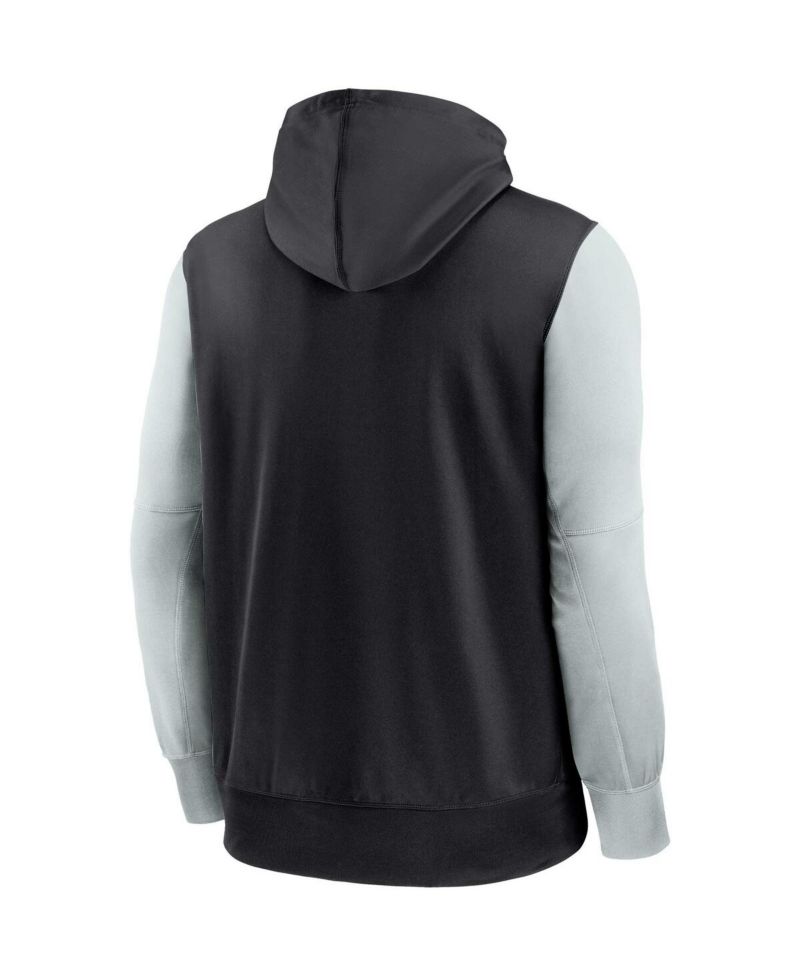Men's Black Las Vegas Raiders Performance Full-Zip Hoodie