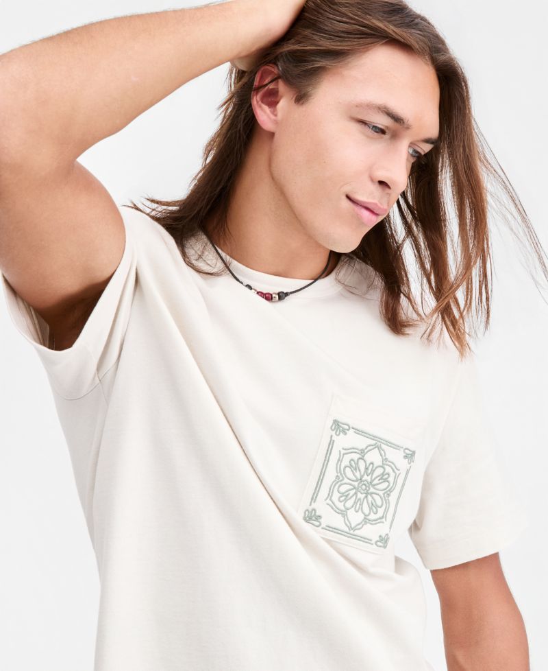 Men's Pocket Medallion Embroidered T-Shirt