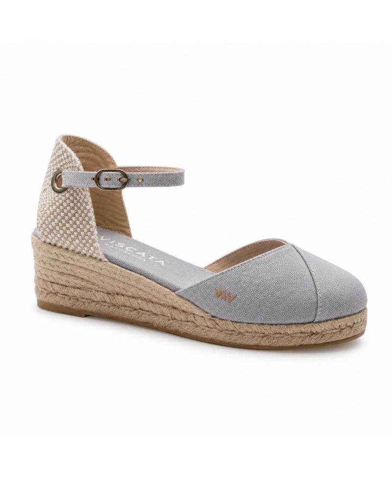 Women's Pubol Canvas Espadrille Wedges Ankle Strap