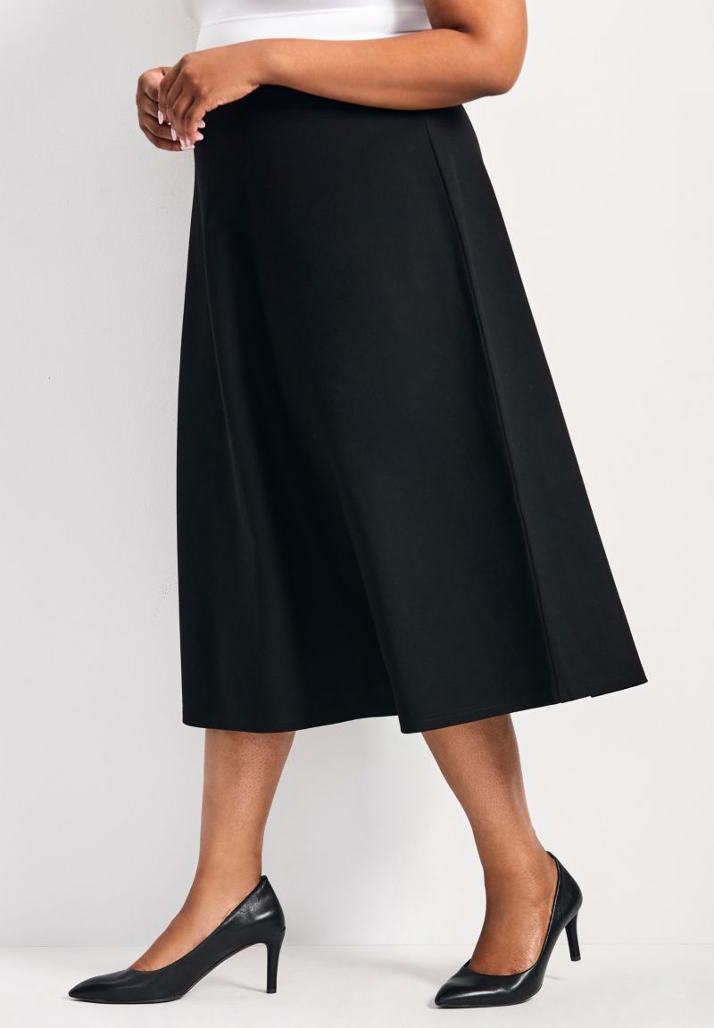 Women's Plus Size Jada Ponte Swing Skirt