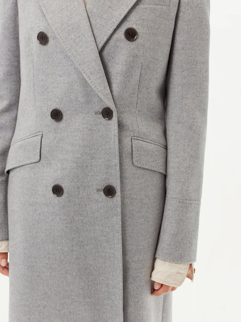 Women's Cashmere Peak Lapel Long Coat
