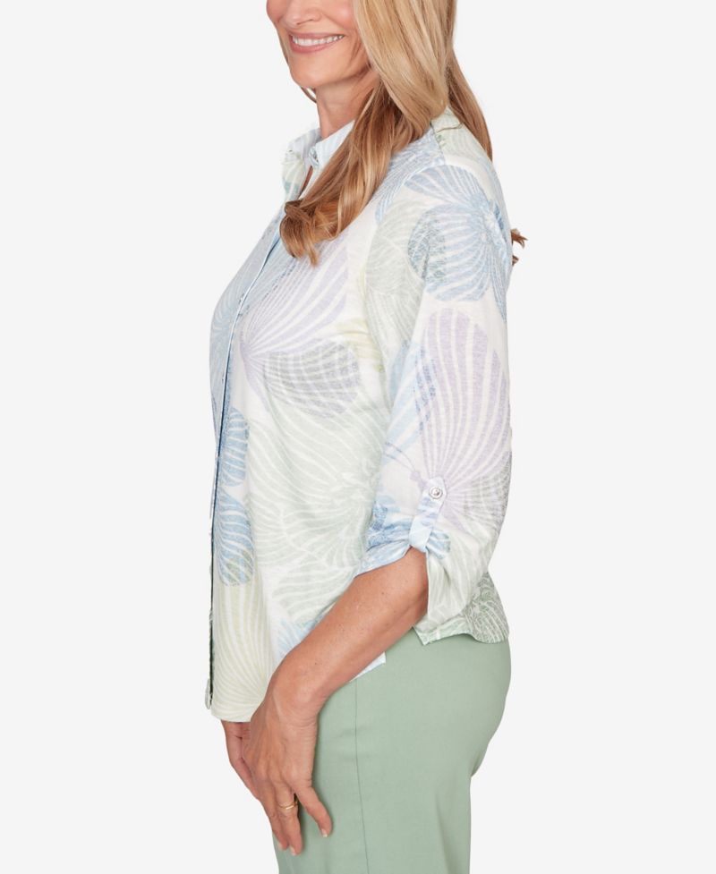 Women's St. Augustine Pastel Floral Print Button Down Shirt