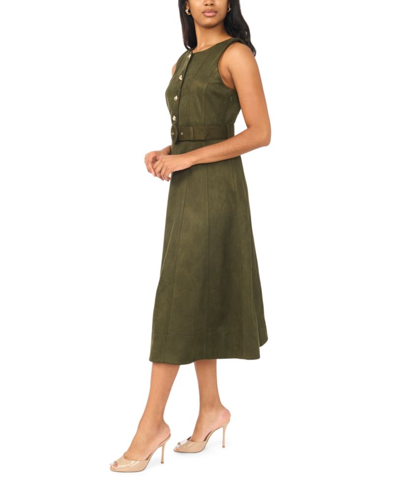 Women's A-Line V-Neck Midi Dress