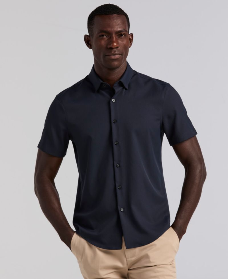 Men's Short-Sleeve Solid Shirt