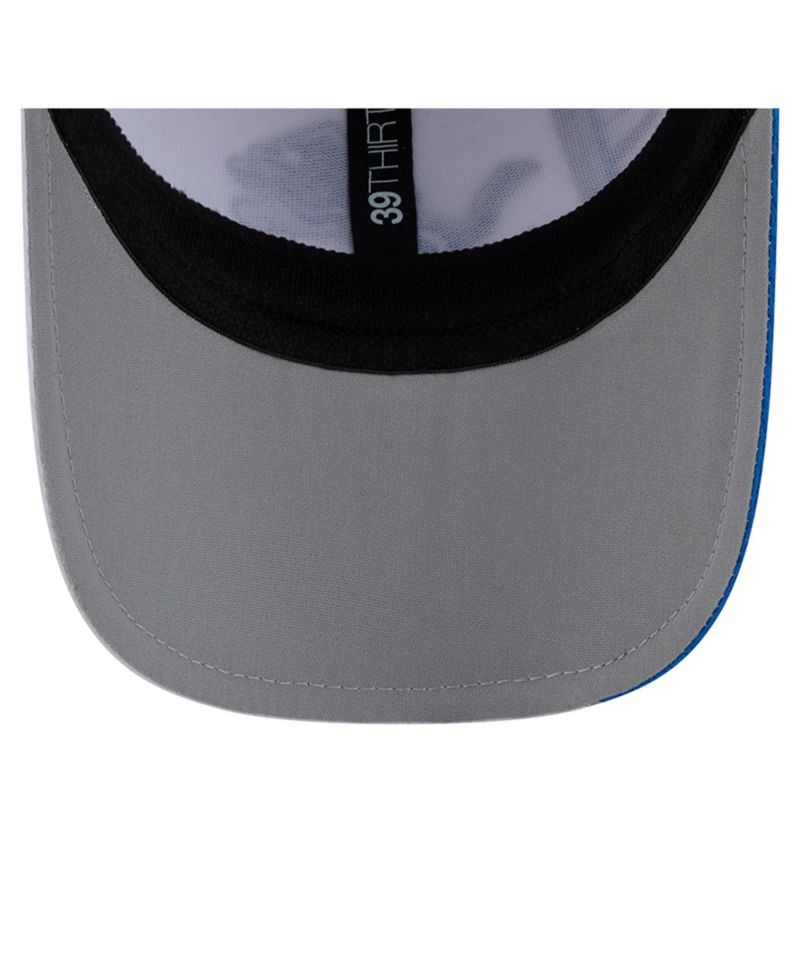 Men's White/Blue Detroit Lions Dash 39THIRTY M-Crown Flex Hat