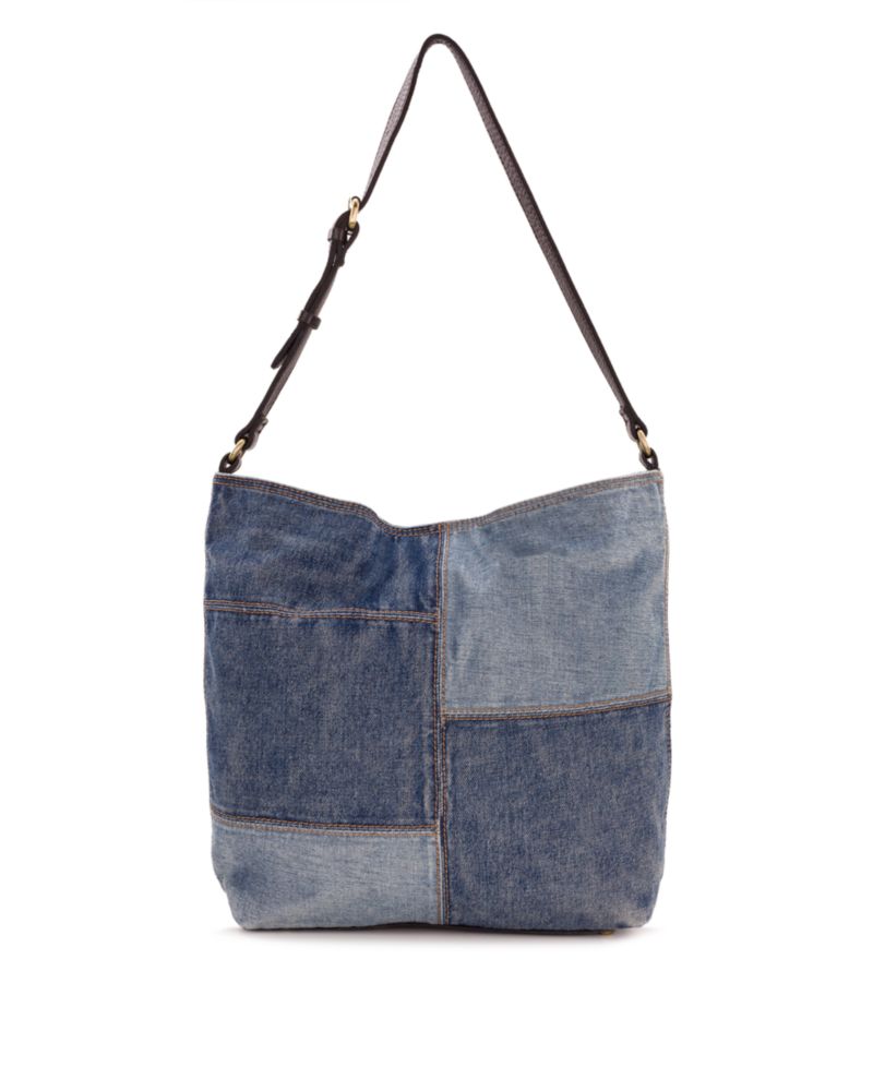 Heidal Large Patchwork Denim Shoulder Handbag