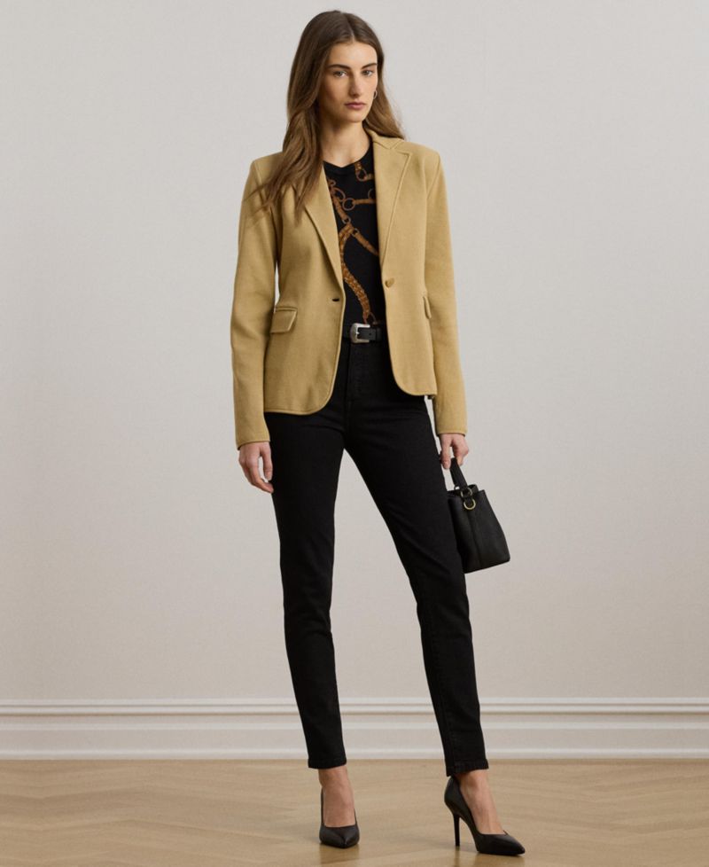 Petite Cotton-Blend Sweater Blazer