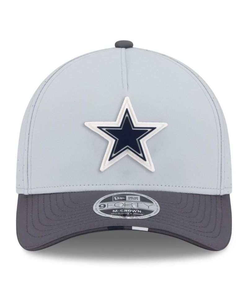 Men's Gray/Graphite Dallas Cowboys 2025 NFL Training Camp A-Frame 9FORTY Adjustable Hat