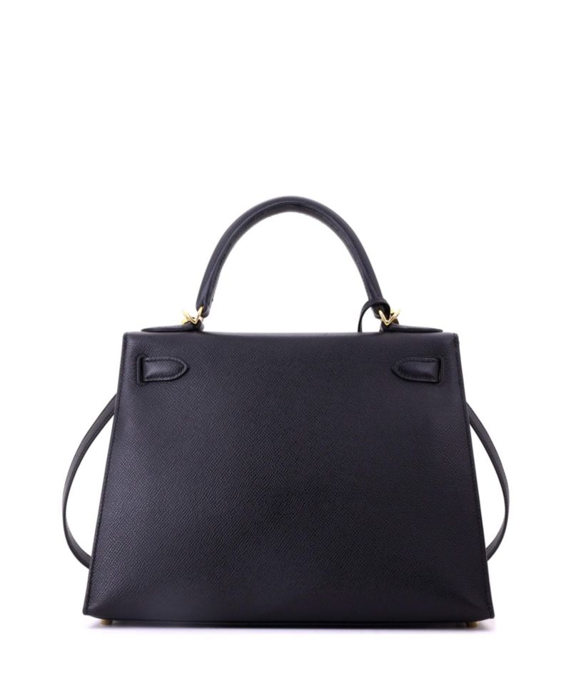 Kelly 28 Handbag Black Epsom with Gold Hardware