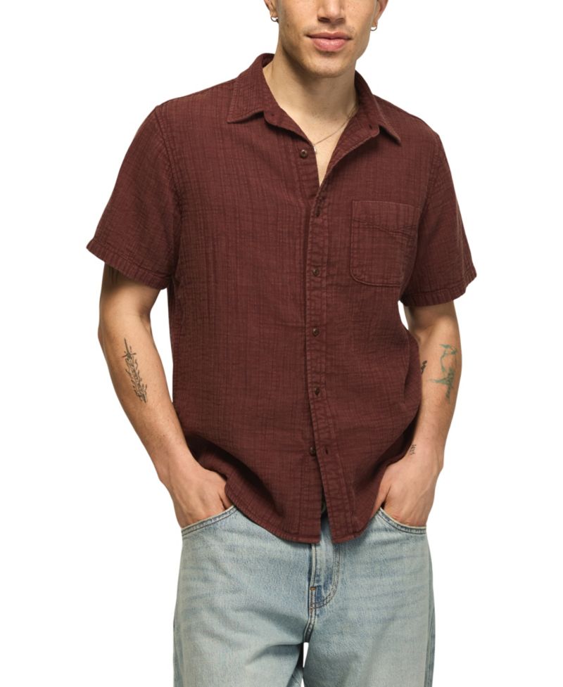 Men's Double Gauze Short-Sleeve Shirt