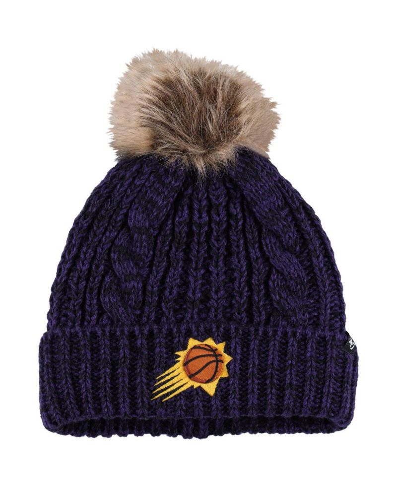 Women's Purple Phoenix Suns Meeko Cuffed Knit Hat with Pom