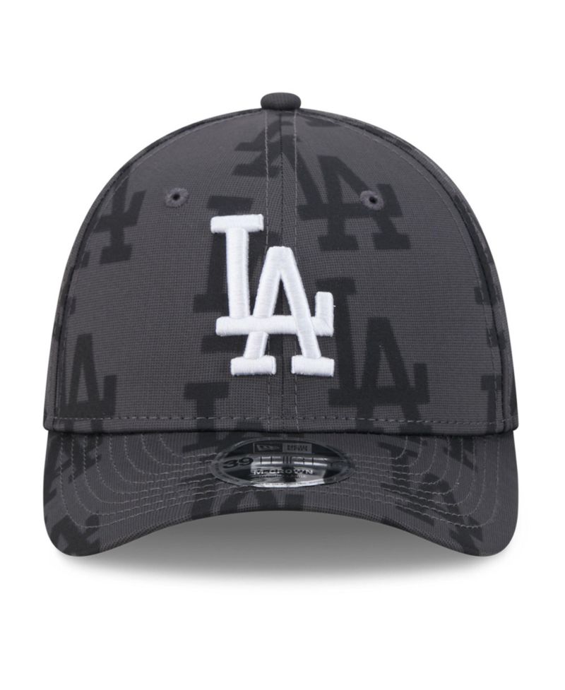 Men's Gray Los Angeles Dodgers Halftone 39THIRTY Flex Hat