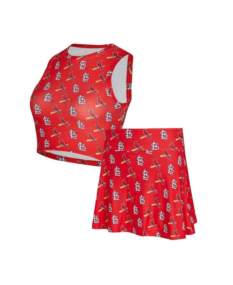 Women's 2-Piece Red St. Louis Cardinals Knit Tank Top and Skort Set