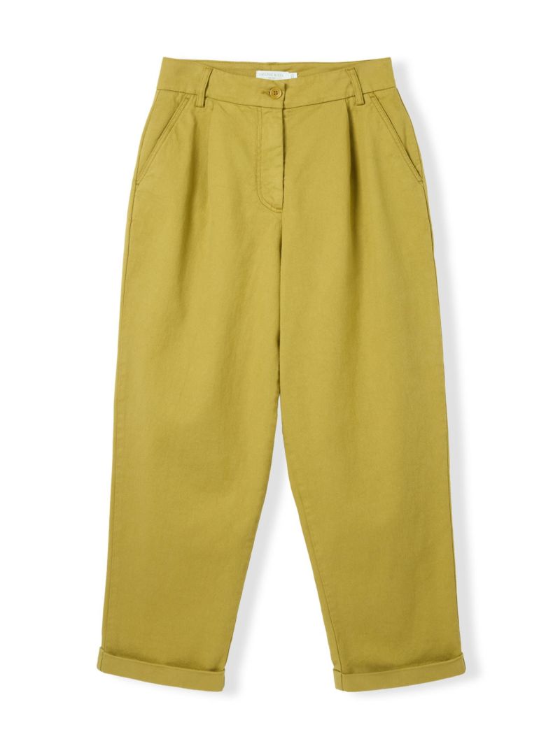 Women's Tapered Pleat-Front Pants