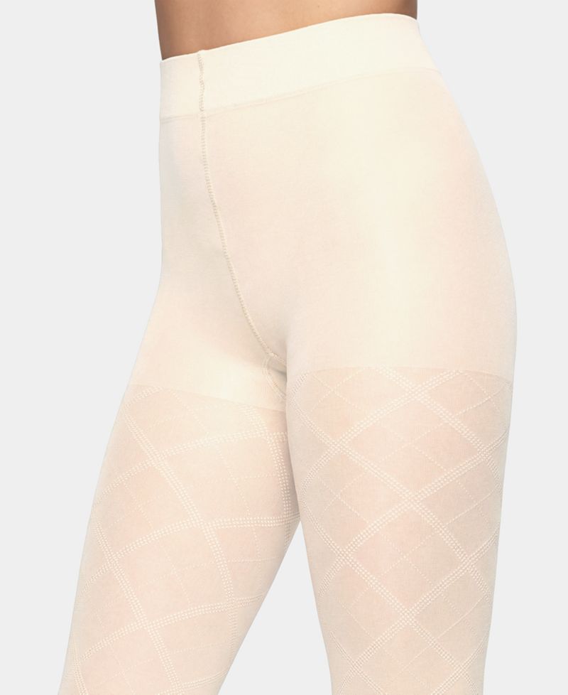 Women's Textured Diamond Sheer Lightweight Tights