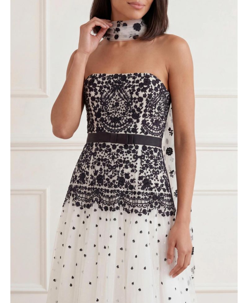 Women's Strapless Lace Ball Gown