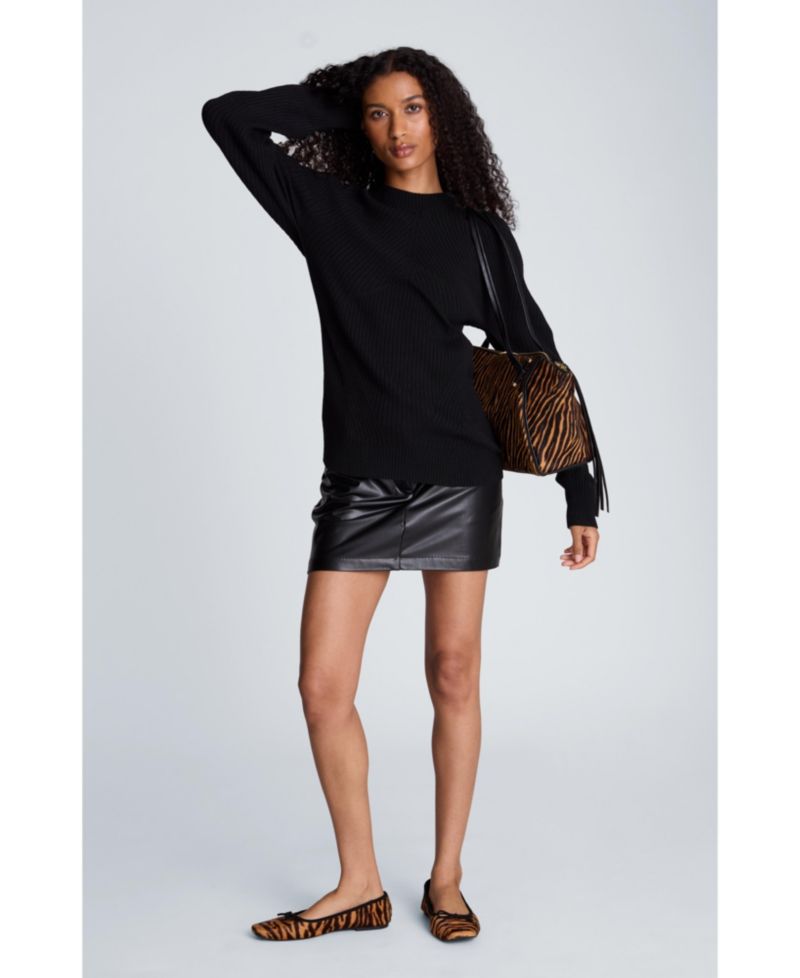 Highline East West Haircalf Top-Zip Tote Handbag