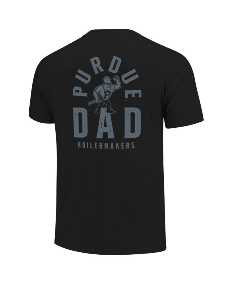 Men's Black Purdue Boilermakers Father's Day Mascot Overlay T-Shirt