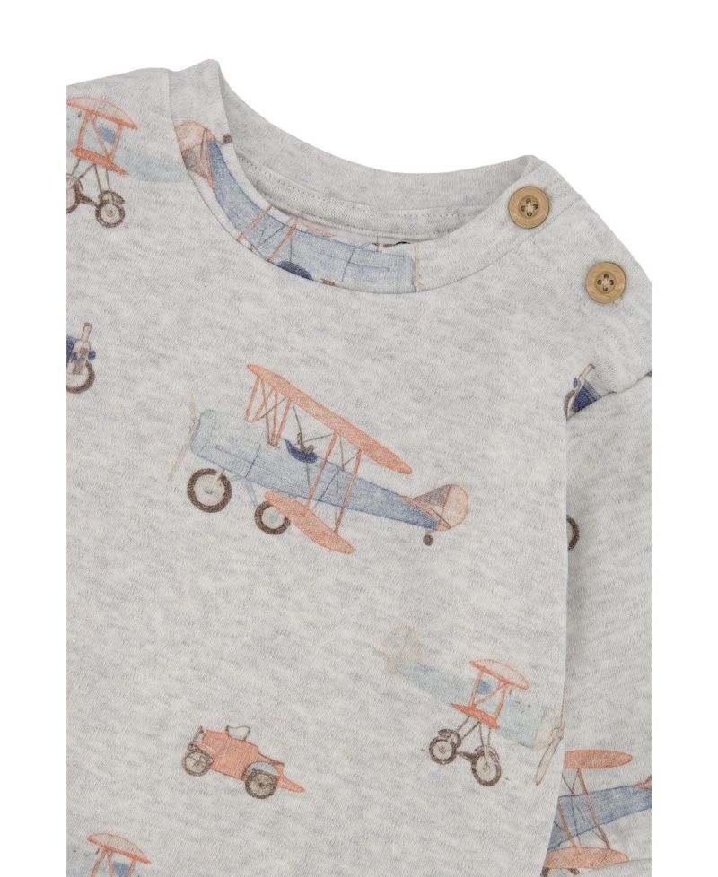Baby Boys Cotton Pants and Top Set Printed Airplanes