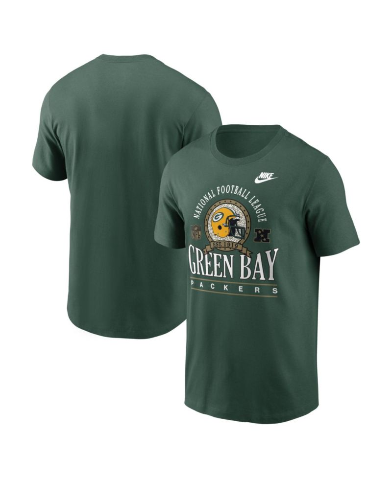 Men's Green Bay Packers Rewind Team Spirit Essential Cotton T-Shirt