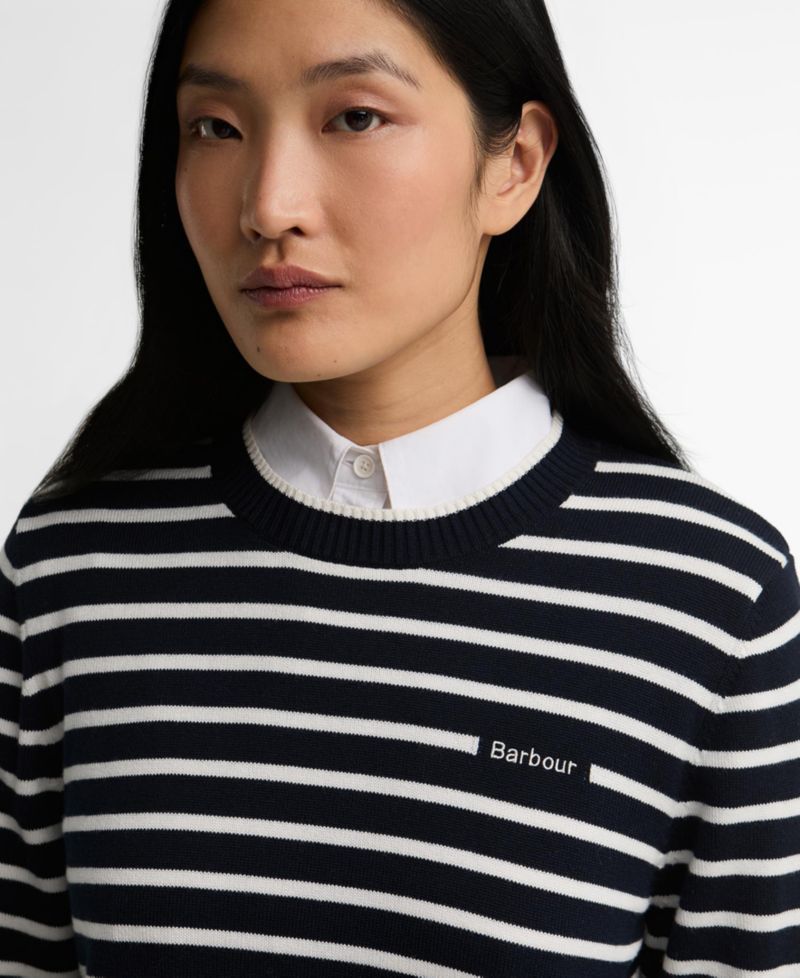 Women's Emmy Knit Striped Crewneck Long-Sleeve Sweater