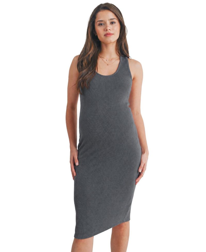 Women's Ribbed Sleeveless Bodycon Tank Dress