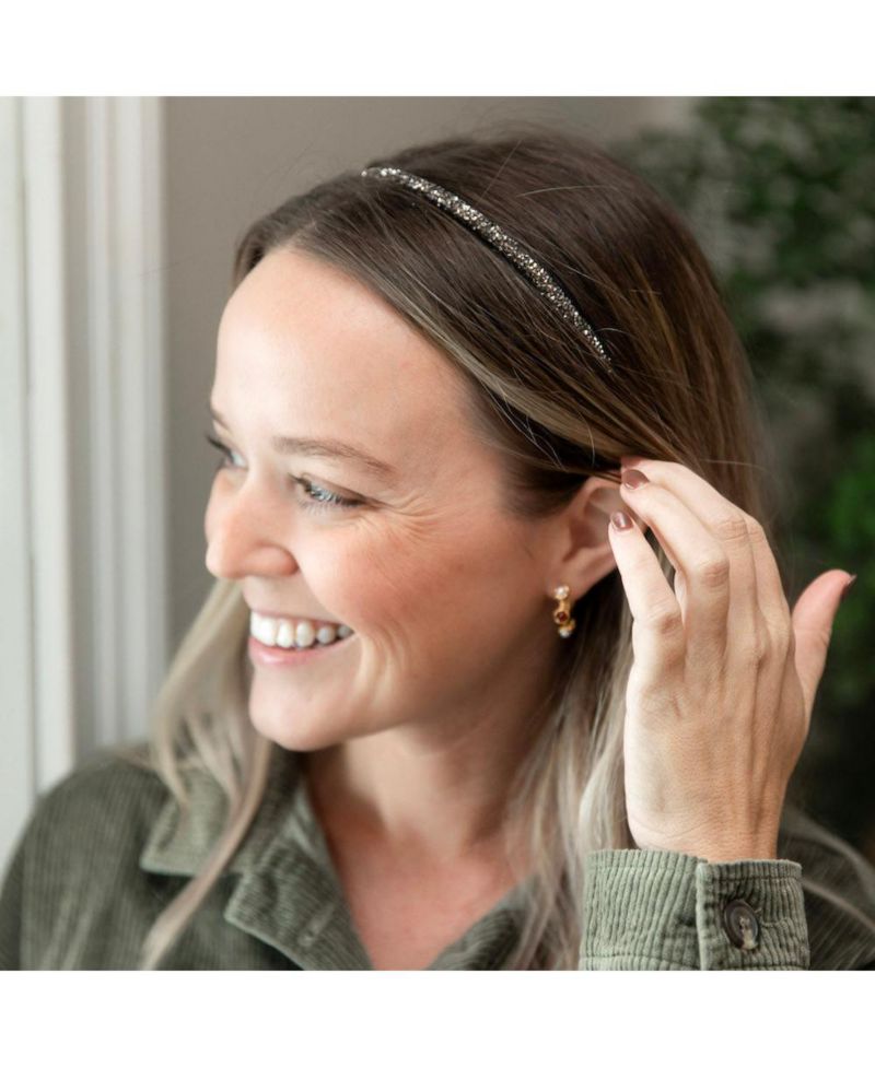 Thin All that Glitters Headband - Black