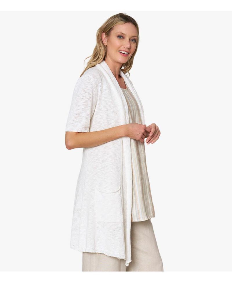 Women's Short Sleeve Cotton No Regrets Cardigan