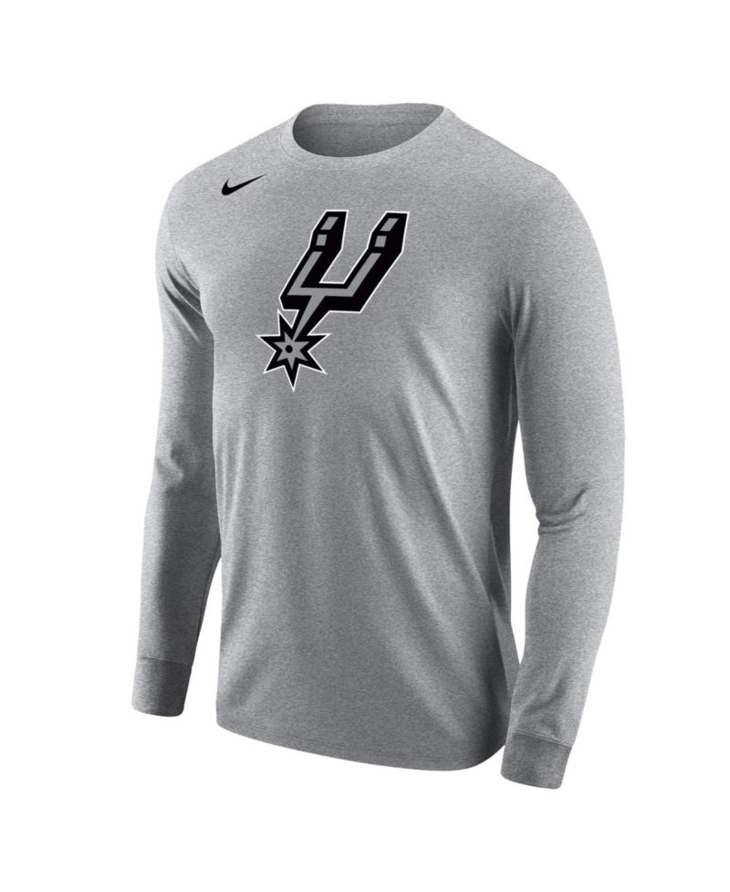 Men's Gray San Antonio Spurs Logo Core Long Sleeve T-Shirt